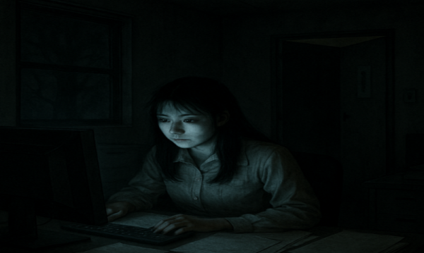 [2ch 괴담] 잔업 중 책상 아래에서 여자를 봤다..png