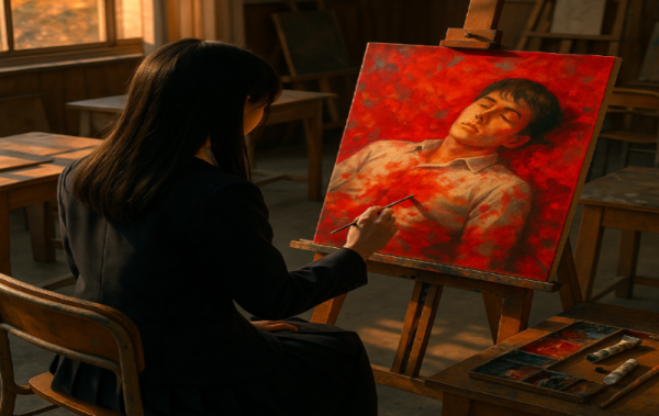 [2ch 괴담]예쁜 색채화 - 그림 속에 그려진 건 나였다.png