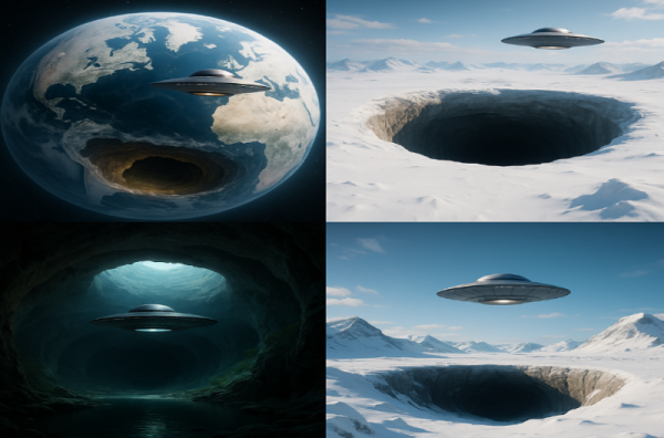 지구공동설 UFO 조우와 지하세계 연결